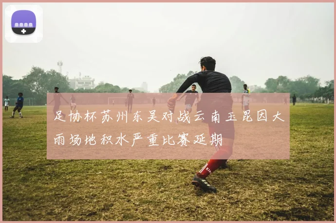 足协杯苏州东吴对战云南玉昆因大雨场地积水严重比赛延期